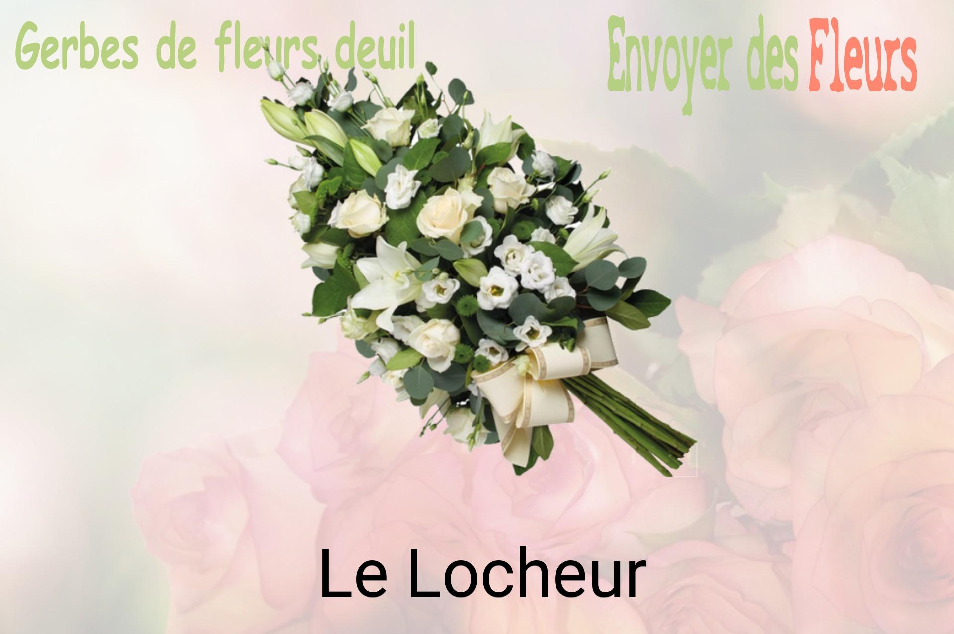 Gerbe de fleurs de deuil livrée à Le Locheur